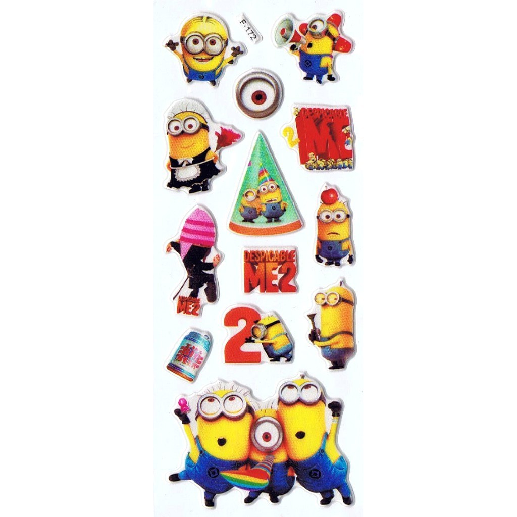 

SK390 Stiker Sticker Timbul Set Strip Aneka Gambar Kartun Minion
