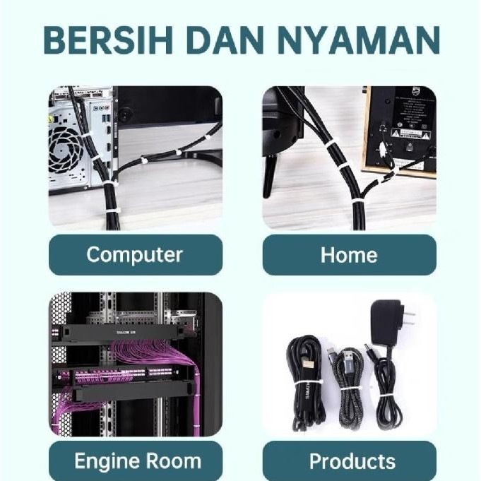 

HZ Cable Ties 7,6 x 300 mm Black and white Cable Ties/kable tis