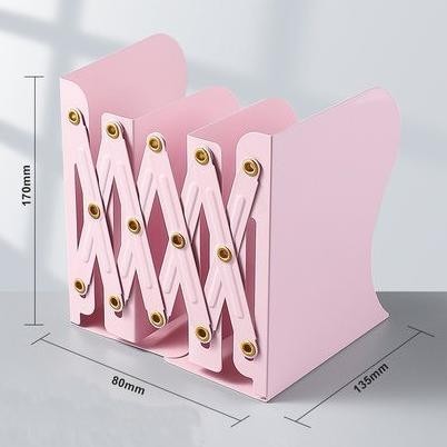 

Triple W Adjustable Book Stand Holder Organizer Sandaran Pembatas Buku