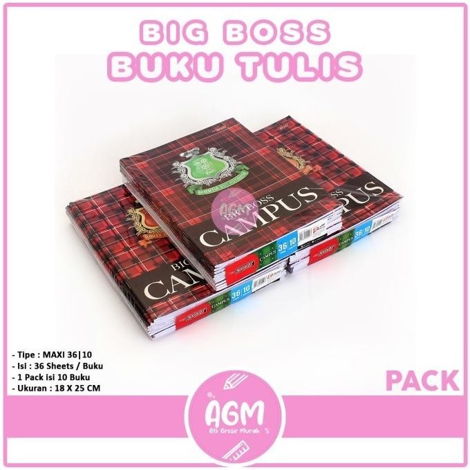 

Buku Tulis Big Boss/Campus 36 lembar (1pak/10Buku Grosir)