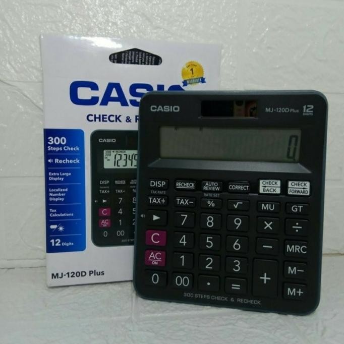 

CASIO MJ-120D PLUS - KALKULATOR CHECK & CORRECT / Calculator Cek Ulang