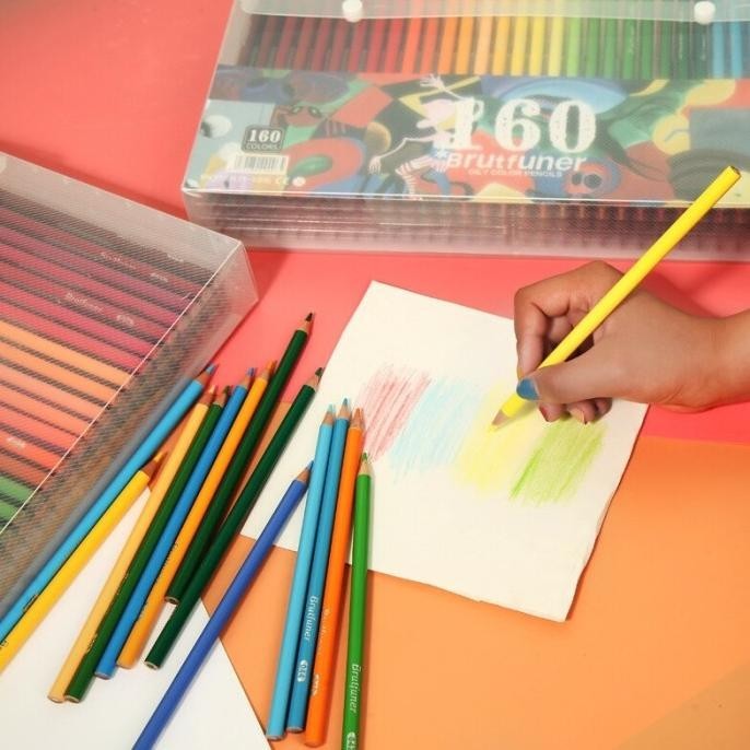 

Pensil Warna Brutfuner Painting Oil Pencil Artist Color Pencil Set 160