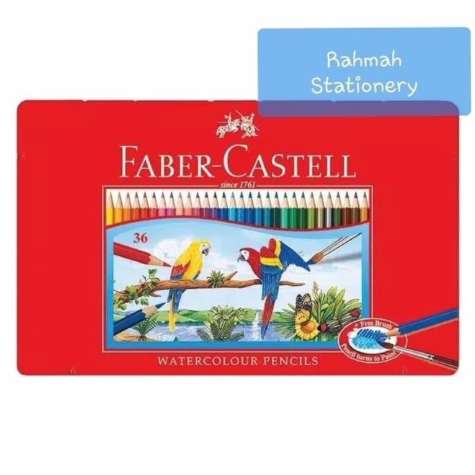 

Faber-Castell Watercolour pencils 36 tin case / pensil warna 36