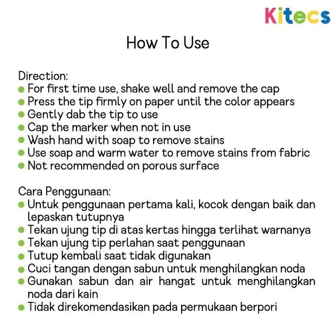 

Kitecs Dot Marker Washable Spidol Anak Bulat Coloring Painting Drawing