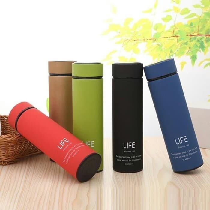 SALE VACUUM TERMOS LIFE 500 ML FLASK BOTOL MINUM TUMBLER WARNA DOP