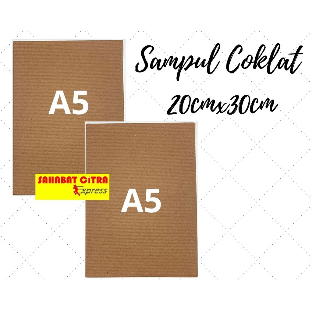 

SAMPUL BUKU TULIS COKLAT A5 / KERTAS SAMSON TIPIS