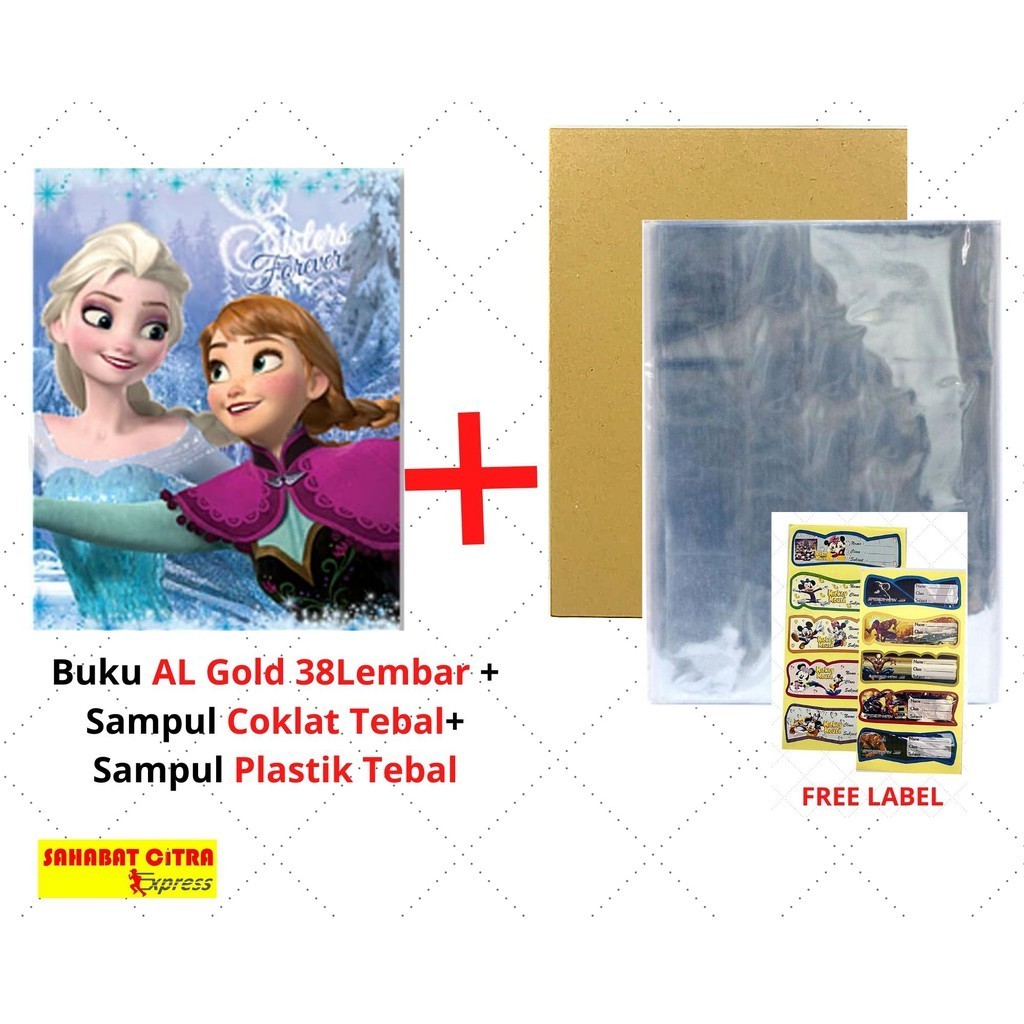 

PAKET LENGKAP 5 BUKU TULIS AL GOLD/ TIARA 38 LEMBAR SAMPUL TEBAL （一套）笔记本