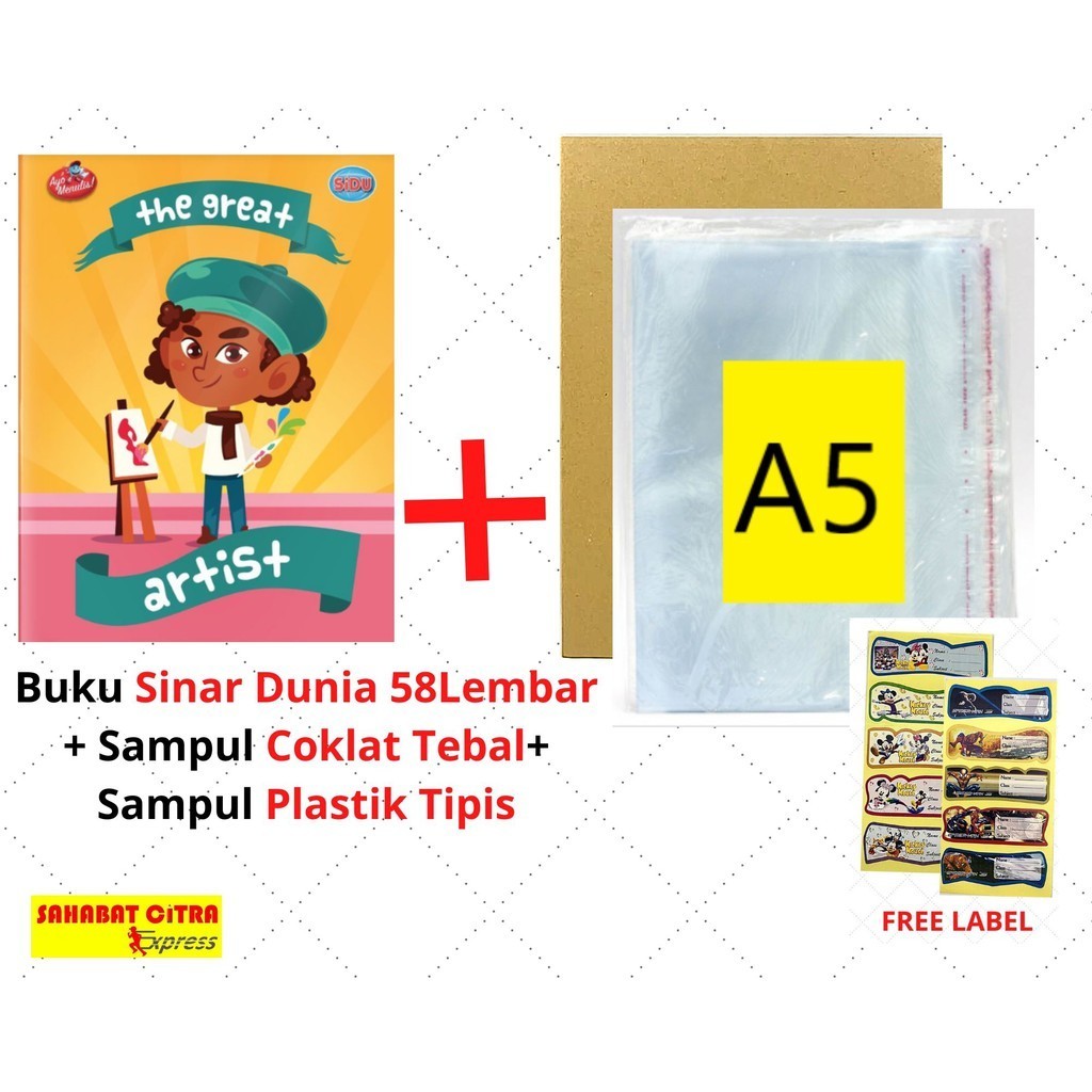 

PAKET LENGKAP 4 BUKU TULIS SINAR DUNIA 58 LEMBAR SAMPUL TIPIS 一套书本