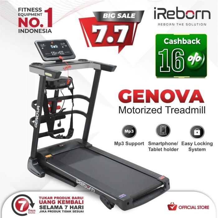 Treadmill Elektrik Alat Fitness IReborn Genova