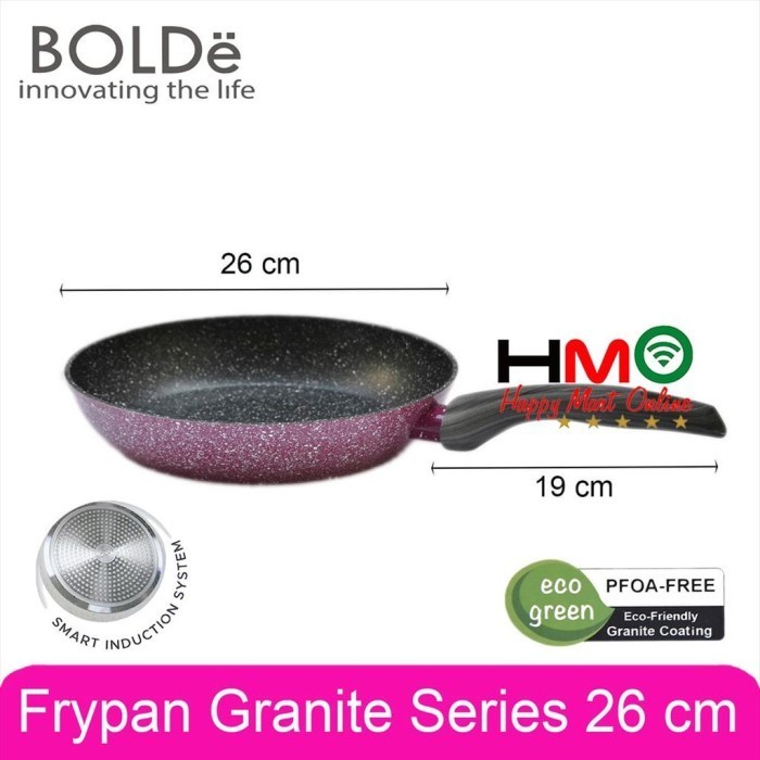 Bolde Frypan 26Cm Blackpink Panci Wajan Frypan Granit Anti Lengket