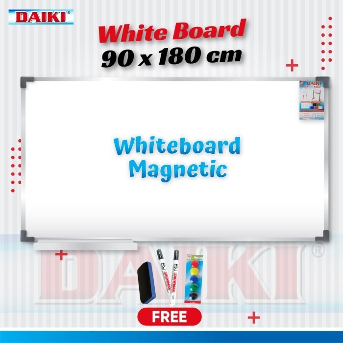 

Papan tulis / Whiteard DAIKI magnetic gantung uk 90x180cm