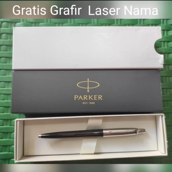 

pulpen parker jotter original + Grafir Laser Logo Nama Warna Hitam