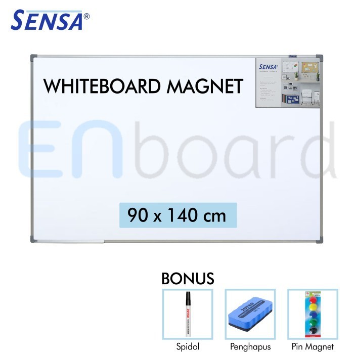 

Papan Tulis Whiteard Gantung Magnet Single Face Sensa 90 x 140 cm