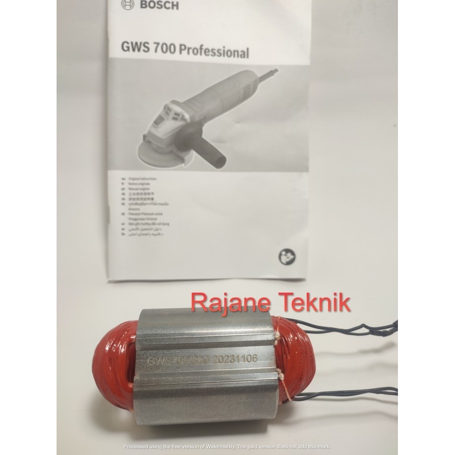 Promo Stator field Assy gerinda Bosch GWS700 Asli Gulungan Rotor GWS 700 Original