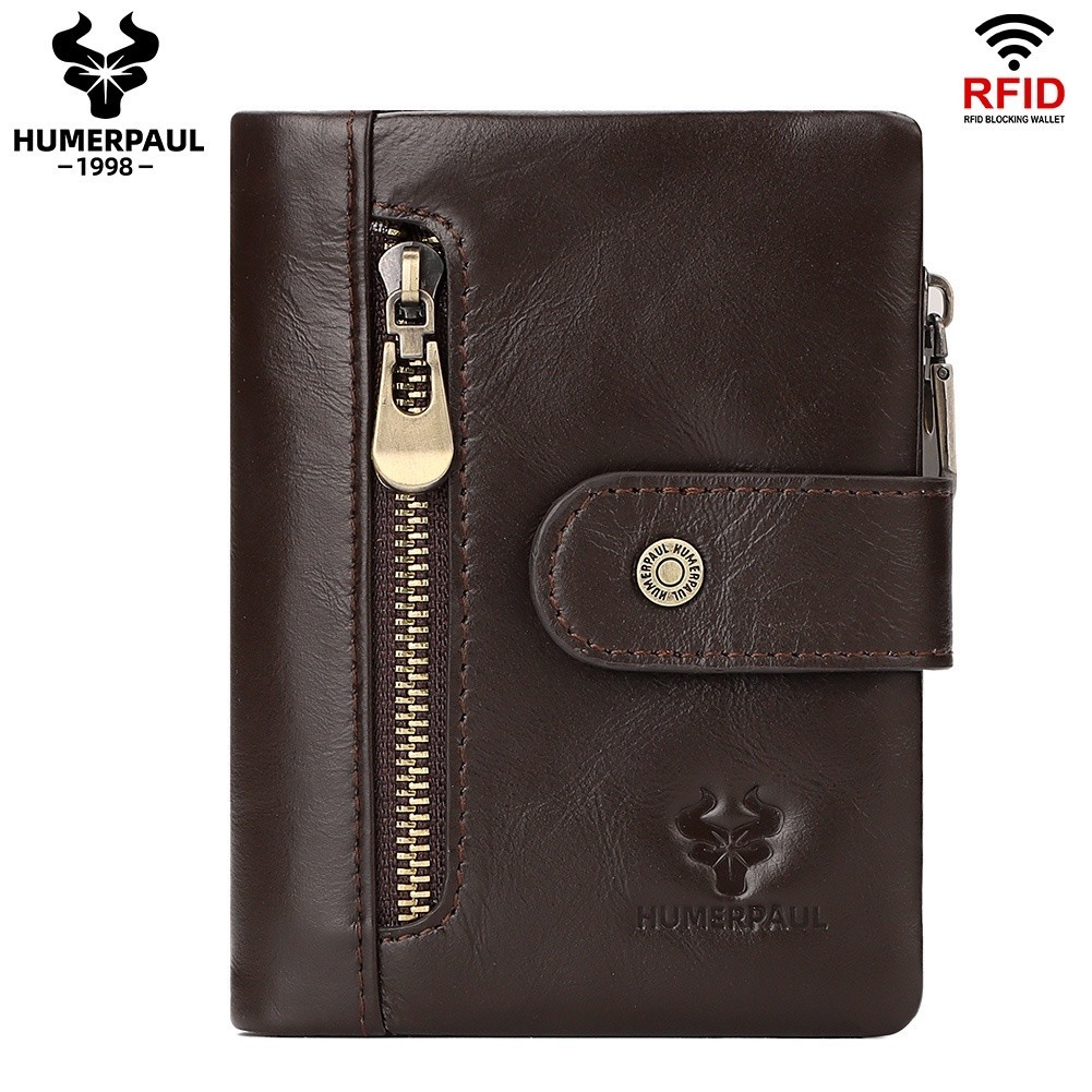 

HUMERPAUL Dompet Pendek Pria Kotak Hadiah/Pesanan Pilihan Ukiran Catatan Slot Koin Kapasitas Besar BP968