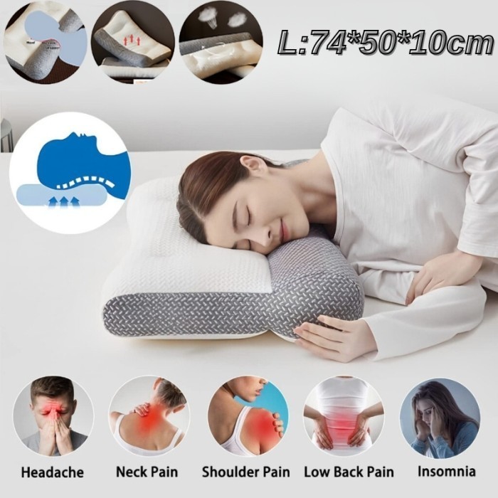 Um Bantal Tidur Kesehatan Traksi Leher Bantal Kesehatan Latex Tidur Sehat Anti-Traksi Leher Sandaran