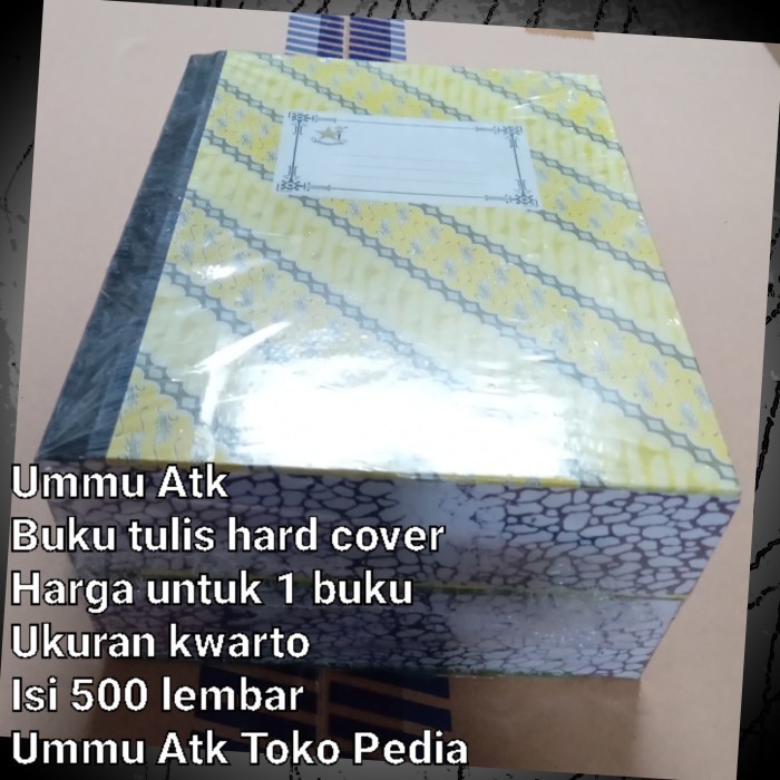 

Buku tulis hard cover kwarto 500 lembar