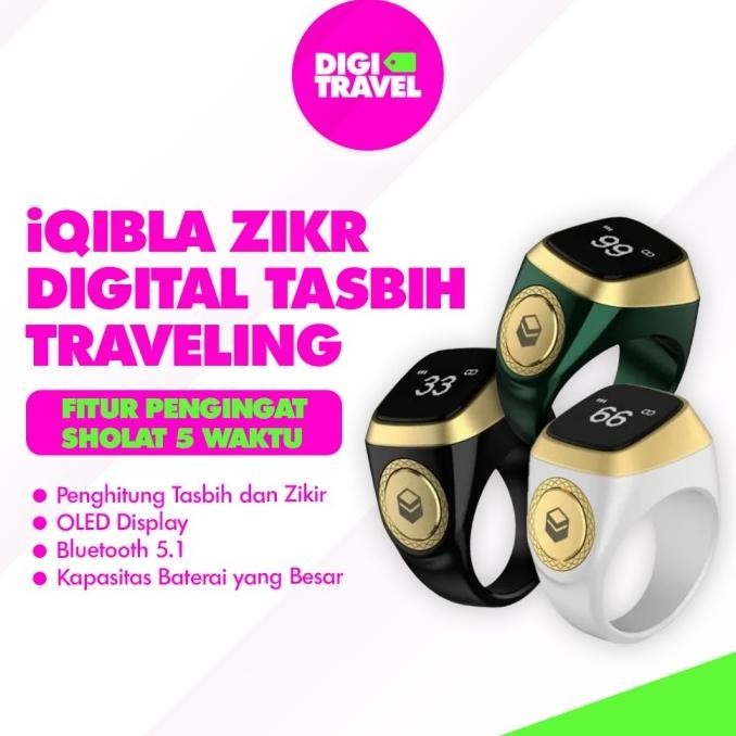 iQibla Zikr Tasbih Digital | Zikr Digital Tasbih Travel Cincin Ring .