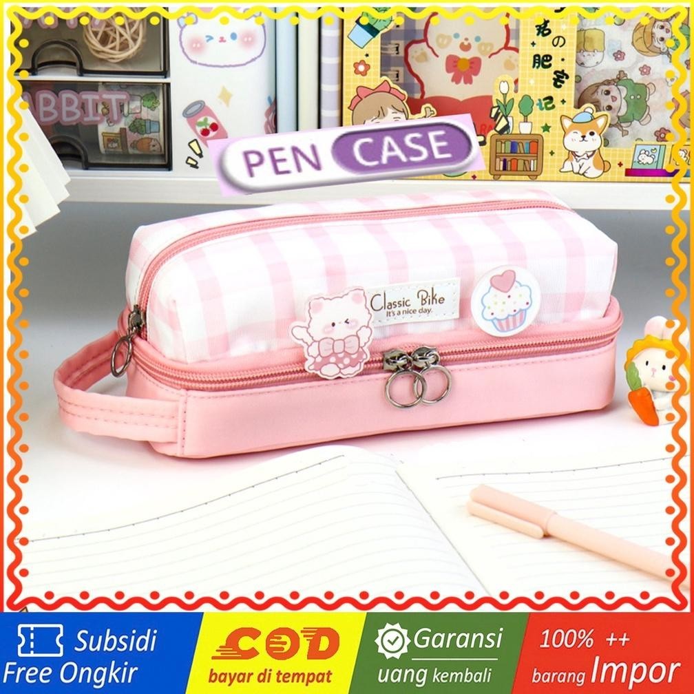 

Flashsale Txs02A Korean Pen Pencil Case Classic Bike Large Kotak Tempat Pensil Mkt Viral