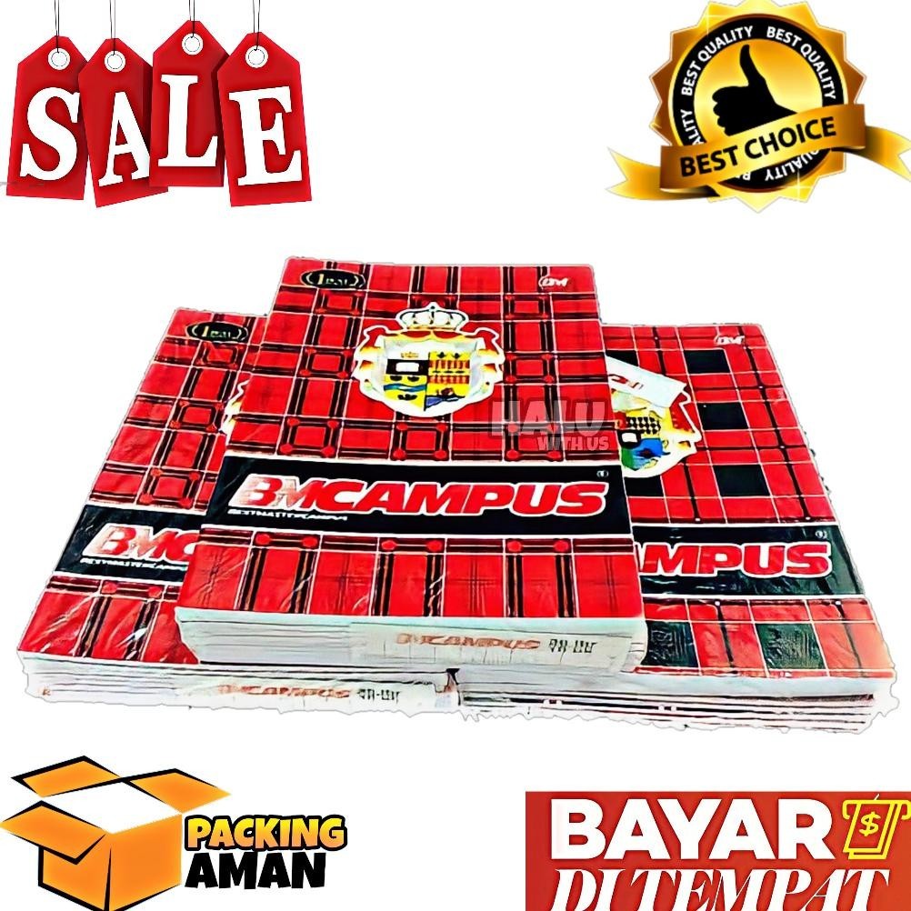 

Premium (Bisa Cod) Promo 10 Pcs Buku Tulis Bm Campus 36 Lembar Ukuran Boxy / Buku Harian / Buku Catatan / Tersedia Per 5 10 Cod