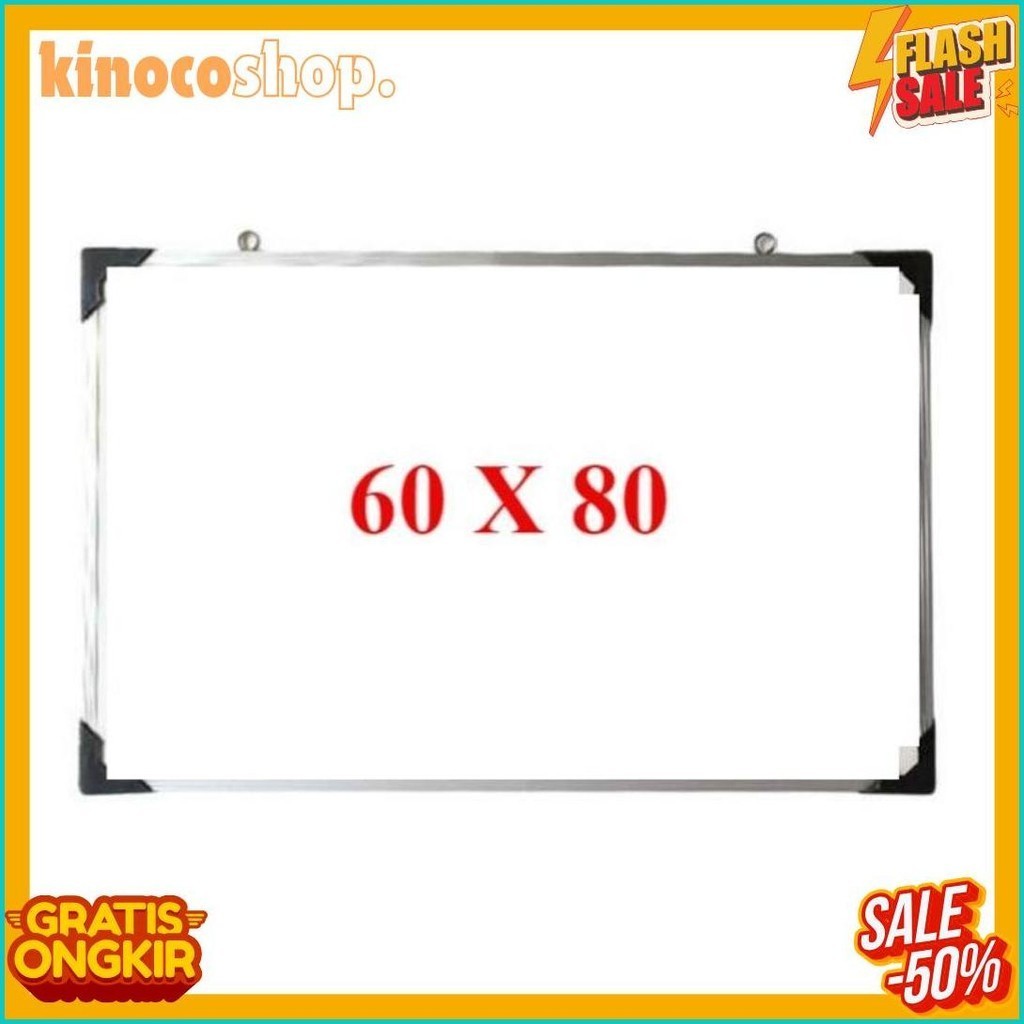 

Papan Tulis Belajar White Board Ukuran 60 X 80 Dan Papan 40 X60 Free Spidol Dan Penghapus (Cod)