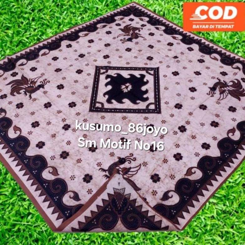 Udeng Batik Semi Tulis Katun  Segi Empat 1-35 Motif