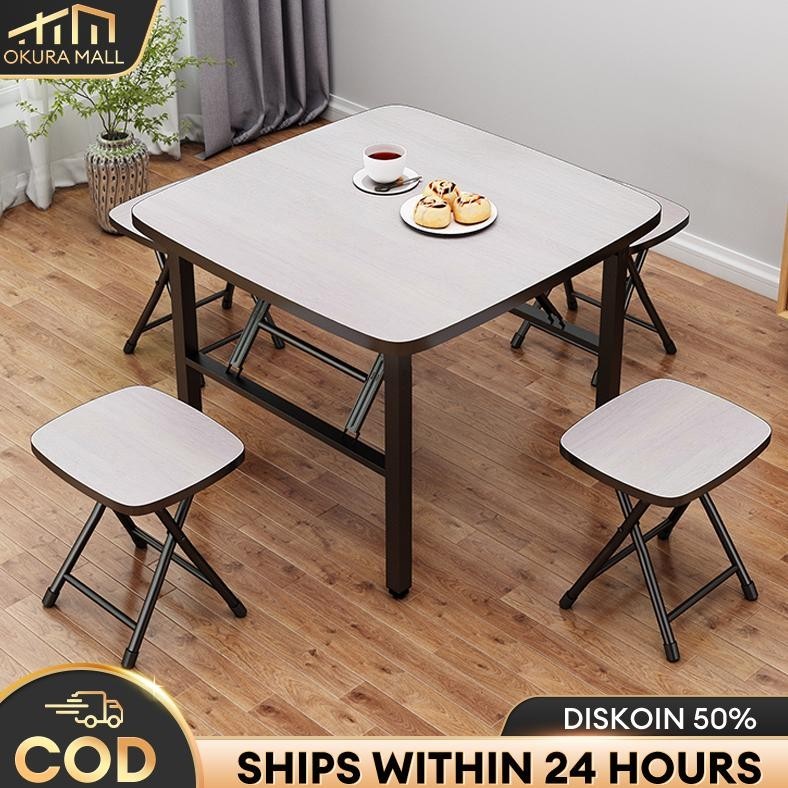 OKR Meja Kayu Padat Meja lipat portabel Meja kantor besi Meja Belajar Meja Belajar Minimalis
