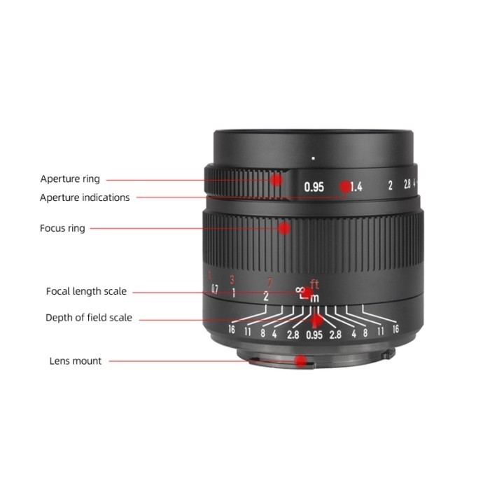 Lensa 7Artisans 35Mm F0.95 For Fuji X Mount