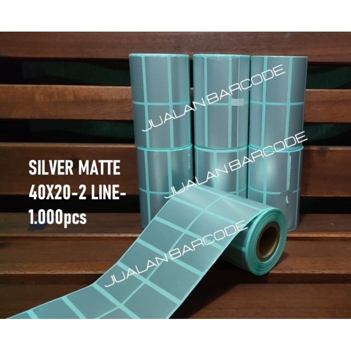 

LABEL STIKER SILVER MATTE SILVERMATTE SILVERMATE uk 40x20 ISI 1000 PCS - TAHAN PANAS-TAHAN AIR