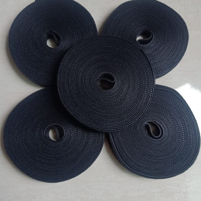 

velcro tape/ perekat 10m lebar 1cm black