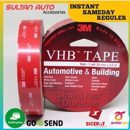 

3M VHB Double Tape 24 mm x 4.5 M Asli Original Merah 3 M