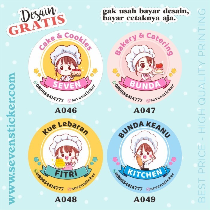 

Stiker Label Kue/Kitchen/Slime/Clothing -
