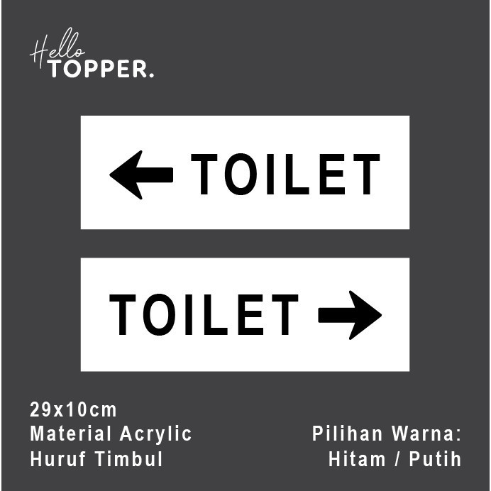 

Sign ard Toilet Acrylic 29x10 Sign ard Akrilik Toilet Sign