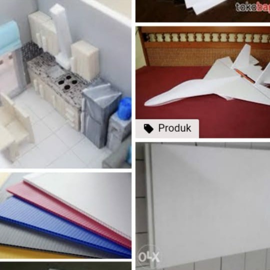 

5mmx100cmx50cm 4 lembar Polyfoam Lembaran Maket PS-Foam Sheet