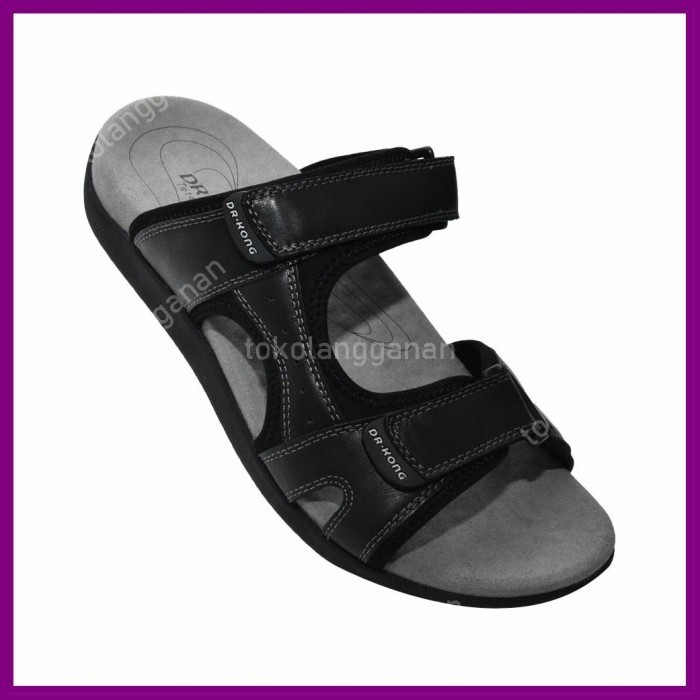 Dr. Kong Ukuran 39 Sandal Pria Kasual S9000018 - Hitam