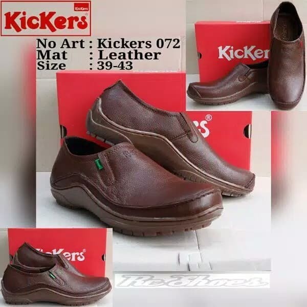 Sepatu Formal Pria Pantofel Kickers 072 Original Slip On Kulit