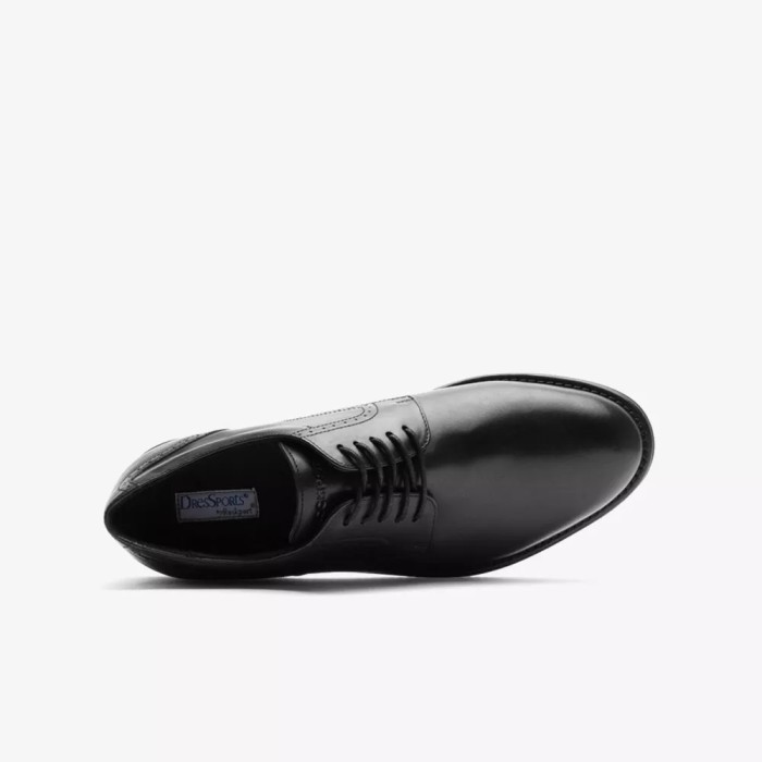 Rockport Dsh Plain Toe 100% Original Sepatu Formal Pria Leather-Black