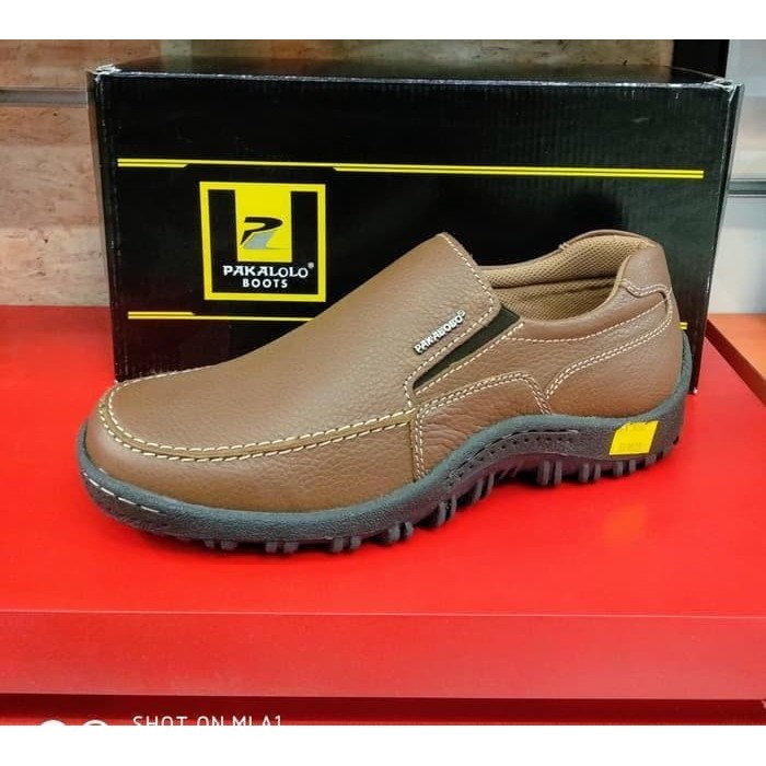 Original Sepatu Kulit Pakalolo Boots N8815 Coklat Sepatu Kerja Pria