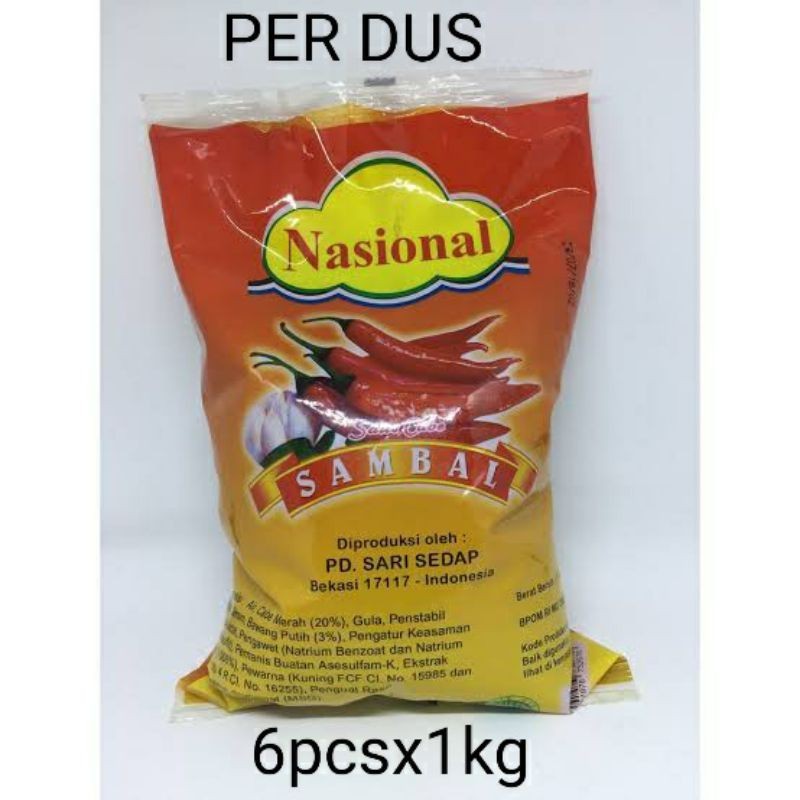 

Sambal nasional 1 kg per dus 6 pcs