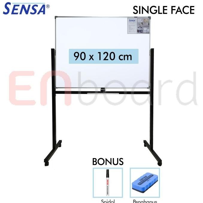 

TERBARU - Papan Tulis Whiteboard Standing Single Face Sensa 90 x 120 cm