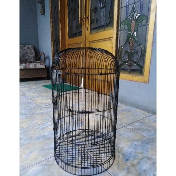 Ram Gembung T3 Sangkar Kapsul Burung Lovebird 1 Set Lengkap Angsang Kandang Besi Bulat Diameter 33 C