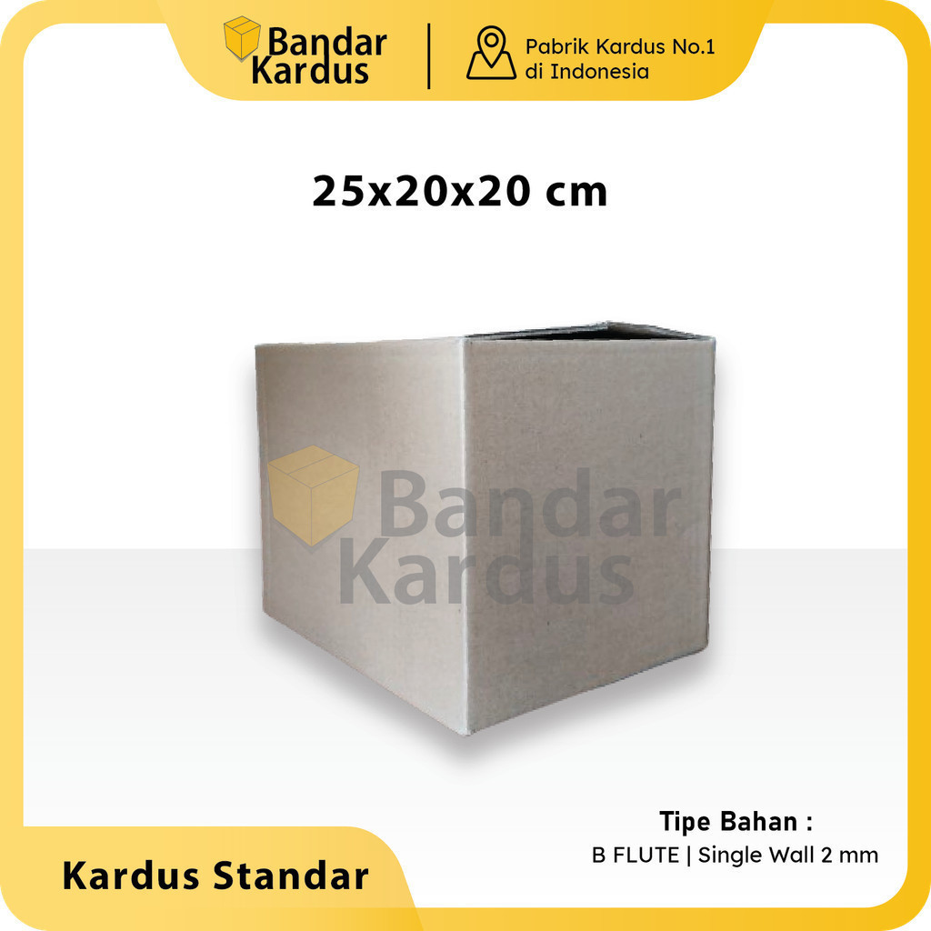 

Kardus Standar | Box Packing Multifungsi Uk 25x20x20 cm