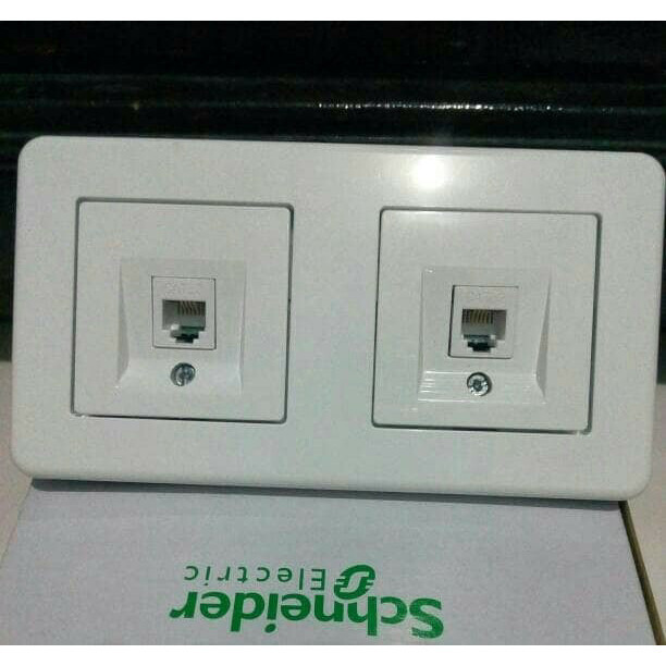 Leona Outlet Data Cat6 2 Line Schneider