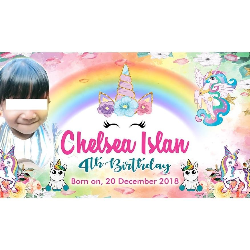 Banner / Spanduk Ulang Tahun 2X1 M Tema Custom