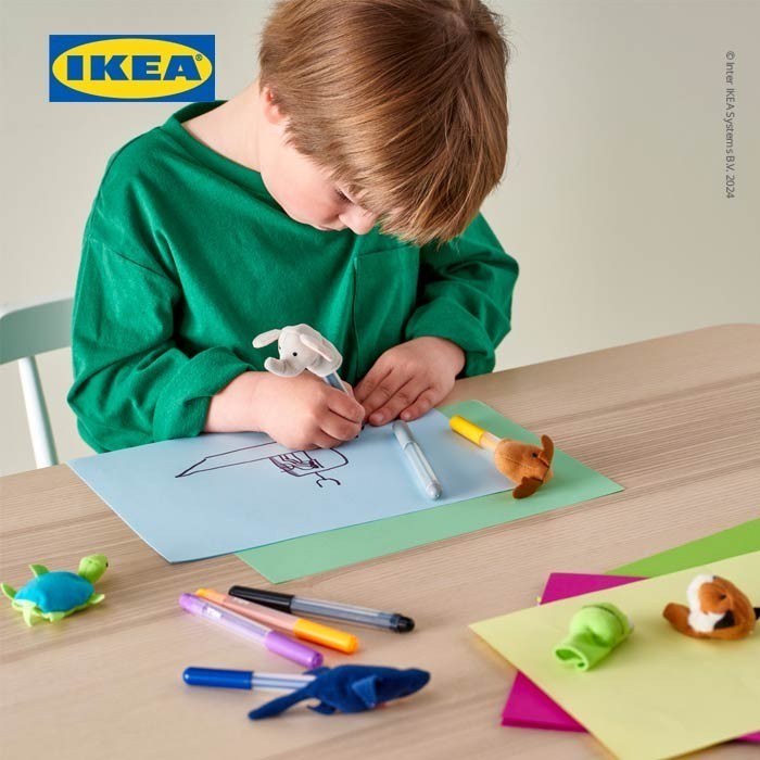 Ikea Titta Djur Boneka Jari Berbagai Hewan Isi 10Pcs