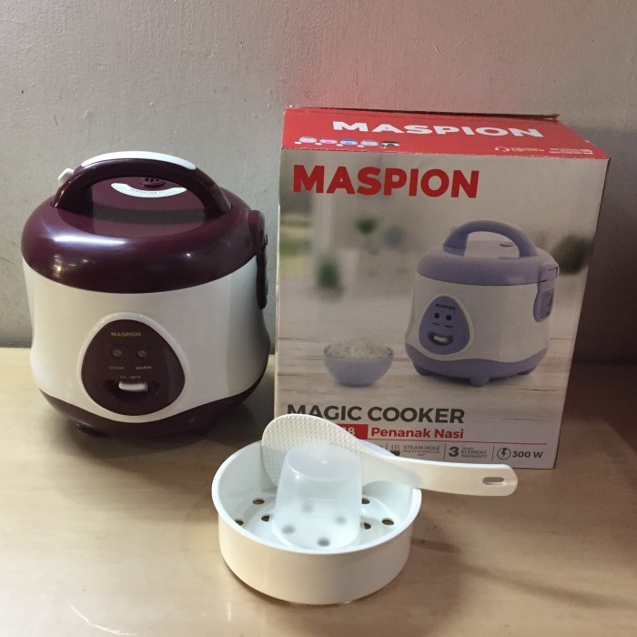 Magic Cooker Maspion Ex-0618 Ex0618 Rice Cooker Penanak Nasi 0,8L