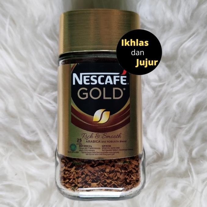 

Nescafe Gold Rich & Smooth Arabica And Robusta Blend 50 Gram Kopi Jar