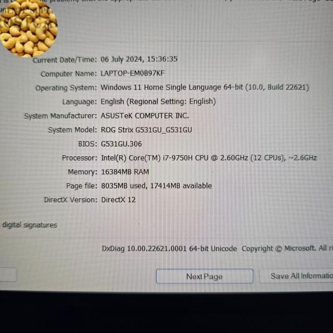 Laptop Asus Rog Strix G531Gu 256Gb Ssd 1Tb Hdd I7 9750H Gtx1660Ti