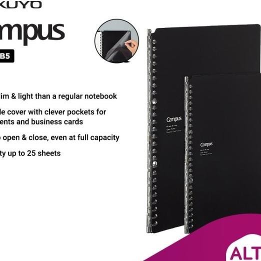 

Kokuyo Smart Ring Biz Binder Bla A5 B5 Notebook Loose Leaf