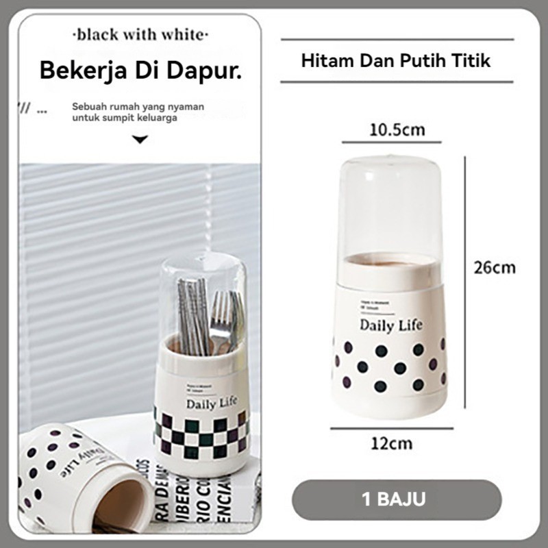 Tempat Sendok Estetik Tempat Sendok Tertutup Tempat Sendok Garpu Dengan Tutup Tempat Sendok Estetik